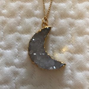 Amethyst moon necklace